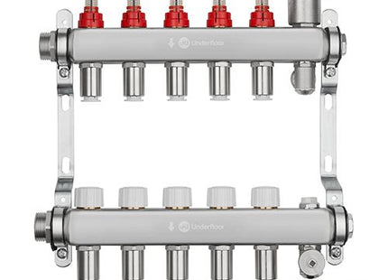 John Guest Speedfit 5 Port Manifold Stainless Steel (15mm Connections)