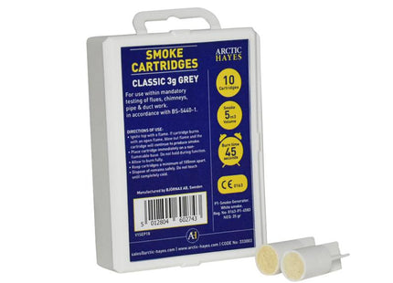 Arctic Hayes Smoke Cartridges Classic 3g Grey (Pack 10)