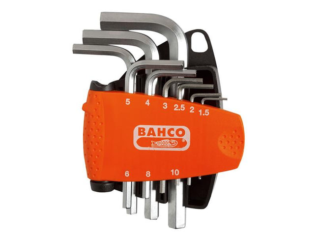 Bahco BE-9878 Metric Hex L-Key Set, 9 Piece