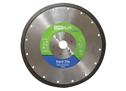 CorePlus HT250 Hard Tile Turbo Diamond Blade 250mm