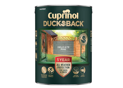Cuprinol Ducksback 5 Year Waterproof for Sheds & Fences Delicate Pine 5 litre