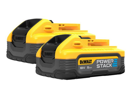 DEWALT DCBP518H2 POWERSTACK Slide Battery Twin Pack 18V 5.0Ah Li-ion