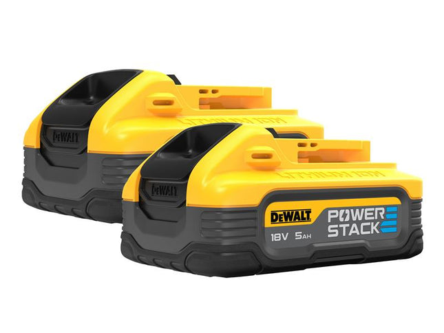 DEWALT DCBP518H2 POWERSTACK Slide Battery Twin Pack 18V 5.0Ah Li-ion