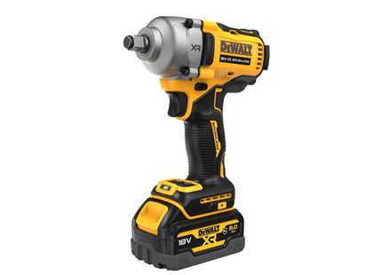 DEWALT DCF891P2T XR BL 1/2in Hog Ring Anvil Impact Wrench 18V 2 x 5.0Ah Li-ion