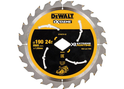 DEWALT Extreme Runtime FlexVolt Circular Saw Blade 190mm x Diamond x 24T