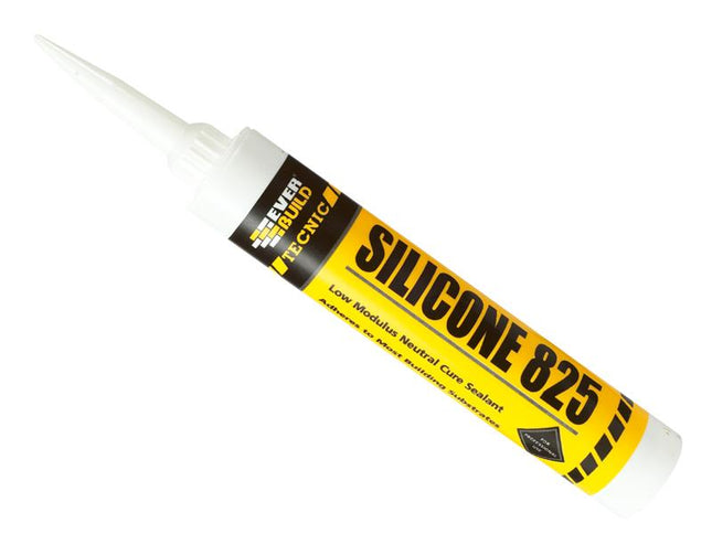 Everbuild Tecnic Silicone 825 Sealant Black 380ml