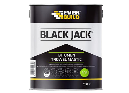 Everbuild Black Jack 903 Bitumen Trowel Mastic 2.5 litre