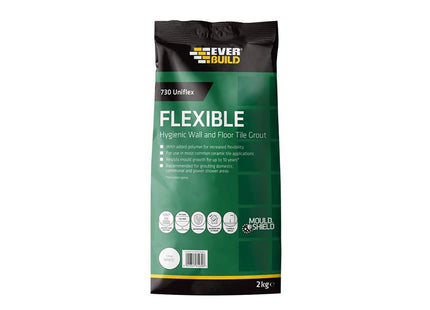 Everbuild 730 Uniflex Hygienic Tile Grout White 2.5kg