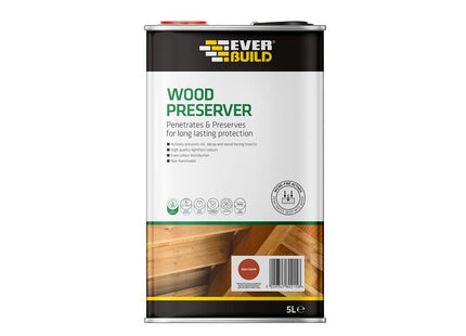 Everbuild Wood Preserver Red Ceda 5 litre