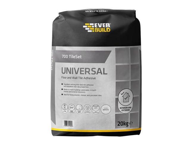 Everbuild 700 TileSet Universal Grey 20kg