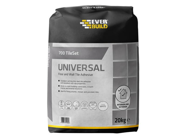 Everbuild 700 TileSet Universal White 20kg