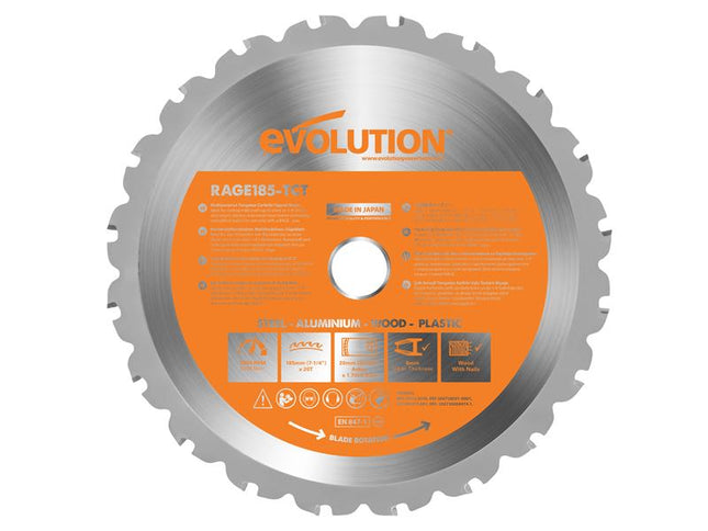 Evolution Multi-Material Saw Blade 185 x 20mm x 20T