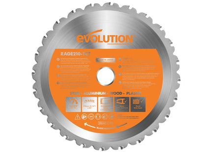 Evolution Multi-Material Mitre Saw Blade 210 x 25.4mm x 24T