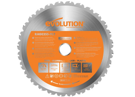 Evolution Multi-Material Mitre Saw Blade 255 x 25.4mm x 28T