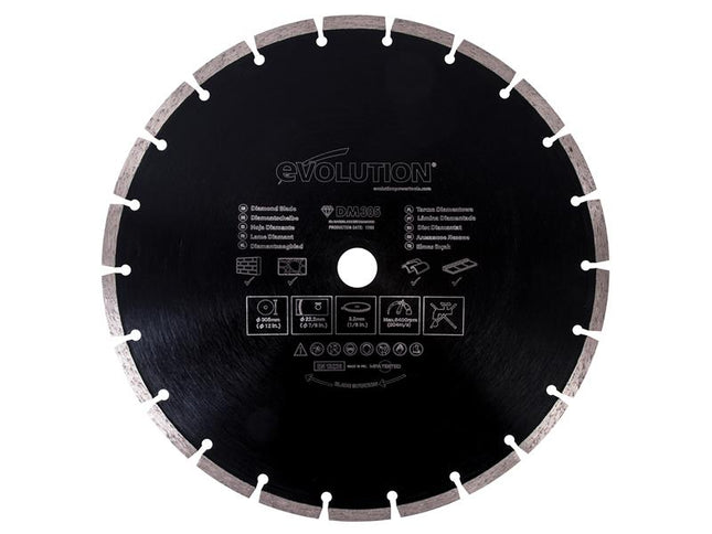 Evolution RAGE¨ Diamond Blade, Segmented Rim 305 x 22.2mm