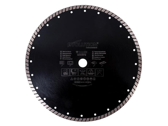 Evolution RAGE¨ Diamond Blade, Segmented Rim 355 x 25.4mm