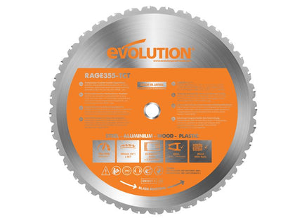 Evolution Multi-Material Chop Saw Blade 355 x 25.4mm x 36T