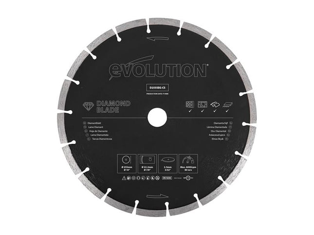 Evolution General Purpose Diamond Blade 255 x 22.2mm