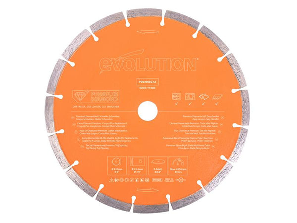 Evolution Premium Diamond Disc Cutter Blade 230 x 22.2mm