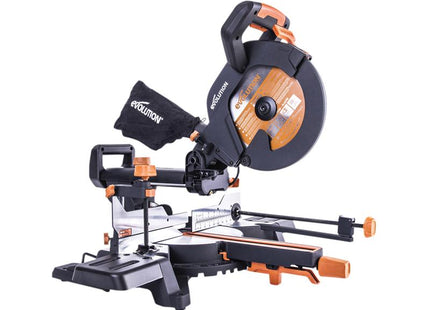 Evolution R255SMS+ Pro Multi-Material Sliding Mitre Saw 255mm 1600W 110V