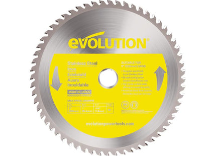 Evolution Stainless Steel Cutting Circular Saw Blade 230 x 25.4mm x 60T