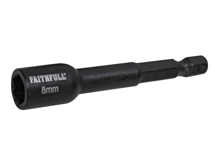 Faithfull Magnetic Impact Nut Driver 8mm x 1/4in Hex