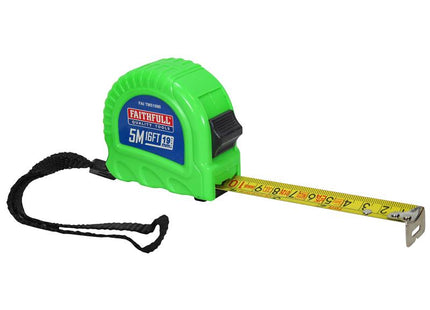 Faithfull Twin Lock Tape Measure 5m/16ft (Width 19mm)