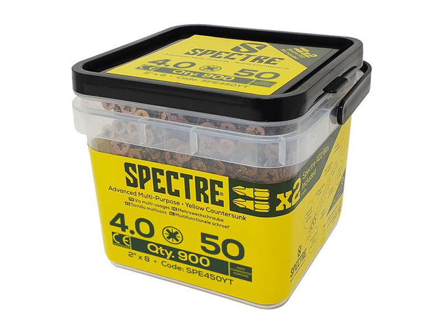 ForgeFix Spectre PZ Compatible Wood Screw CSK ZYP 4.0 x 50mm Tub 900