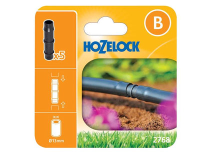 Hozelock 2768 Straight Connector 13mm (Pack 5)