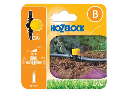 Hozelock 2776 Flow Control Valve 4mm (5 Pack)