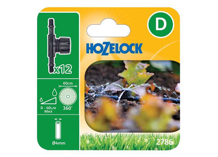 Hozelock 2786 In Line Adjustable Mini Sprinkler 4mm (Pack 12)