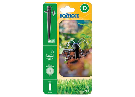 Hozelock 2788 End of Line Adjustable Mini Sprinkler on Stake 4mm (Pack 12)