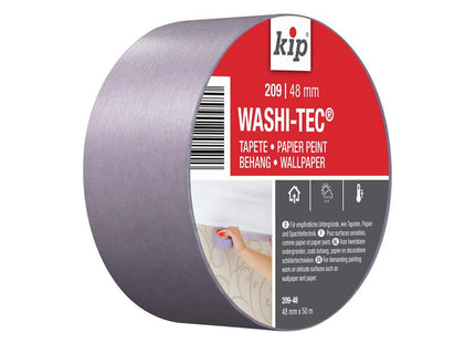 KIP 209 Premium Low Tack WASHI-TEC Masking Tape 48mm x 50m