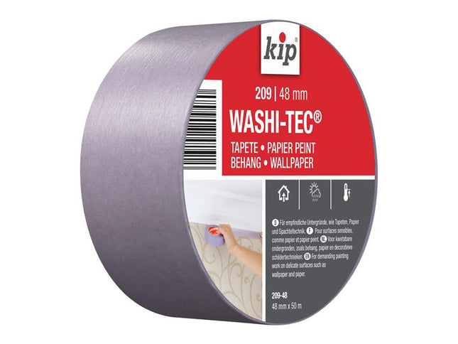 KIP 209 Premium Low Tack WASHI-TEC Masking Tape 48mm x 50m