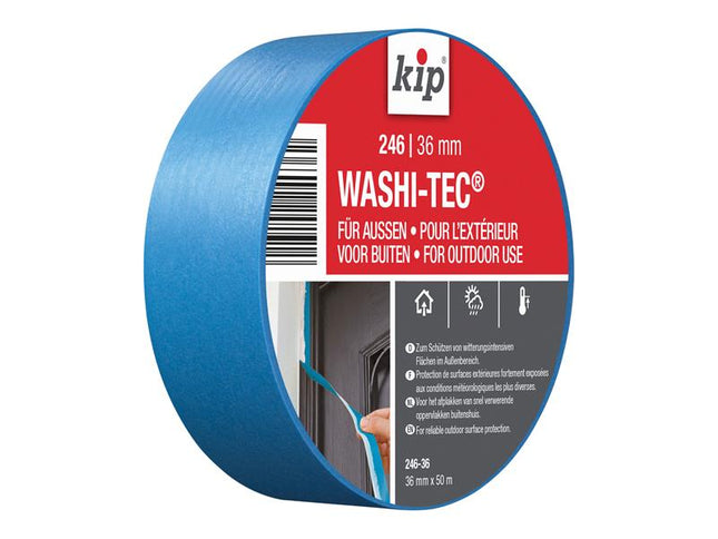 KIP 246 Premium Outdoor WASHI-TEC Masking Tape 36mm x 50m