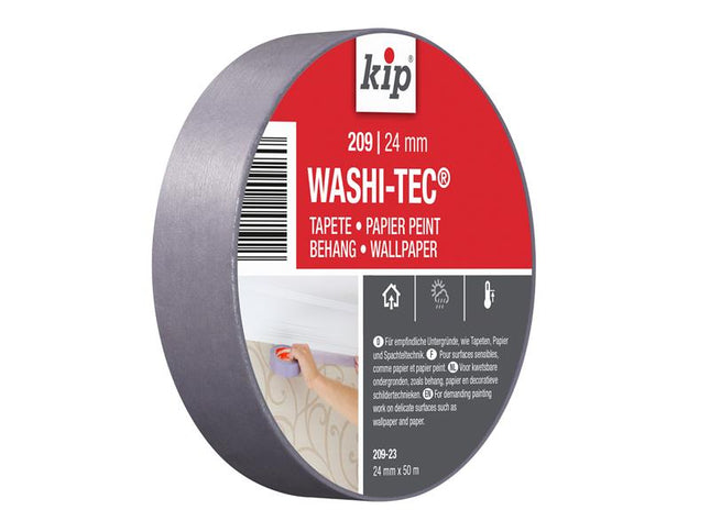 KIP 209 Premium Low Tack WASHI-TEC Masking Tape 24mm x 50m