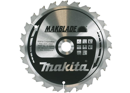 Makita B-08894 Mitre Saw Blade 190 x 20mm x 24T