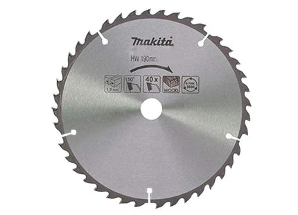 Makita B-09254 Specialized Wood Blade for Cordless Saws 190 x 30mm x 40T