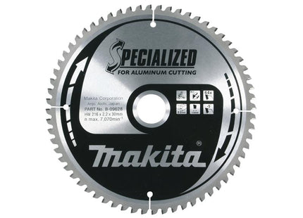 Makita B-09628 Specialized Aluminium Saw Blade 216 x 30mm x 64T