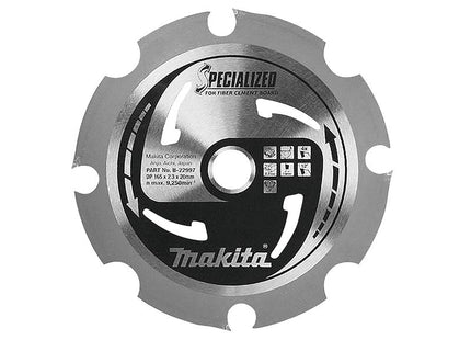 Makita PCD Cement Board Circular Saw Blade 165 x 20mm x 4T