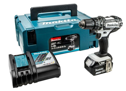 Makita DHP482T1JW LXT Black & White Combi Drill 18V 1 x 5.0Ah Li-ion