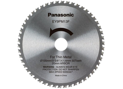 Panasonic EY9PM13F32 Metal Cutting TCT Blade 135 x 20mm x 50T