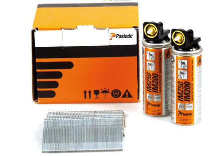 Paslode 32mm IM65 Galvanised Straight Brads 2000 2 x Fuel Cells
