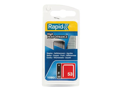 Rapid 53/8B 8mm Galvanised Staples (Pack 1080)