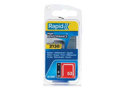 Rapid 53/6B 6mm Galvanised Staples (Pack 2000)