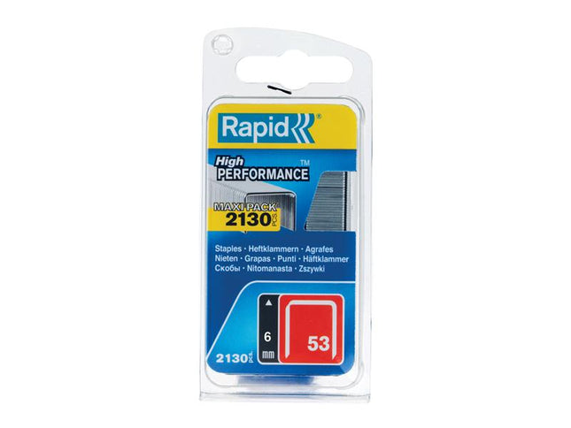 Rapid 53/6B 6mm Galvanised Staples (Pack 2000)
