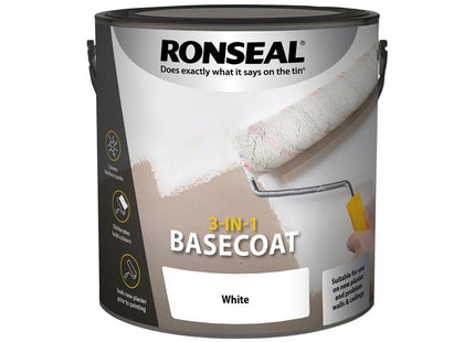 Ronseal 3-in-1 Basecoat White 2.5 litre