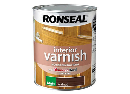 Ronseal Interior Varnish Quick Dry Matt Walnut 750ml