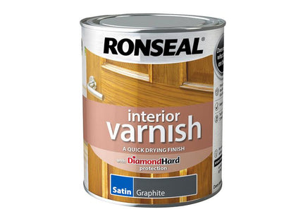 Ronseal Interior Varnish Quick Dry Satin Graphite 750ml
