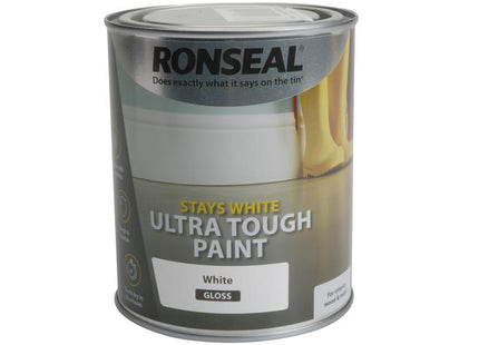 Ronseal Stays White Ultra Tough Paint Gloss White 750ml